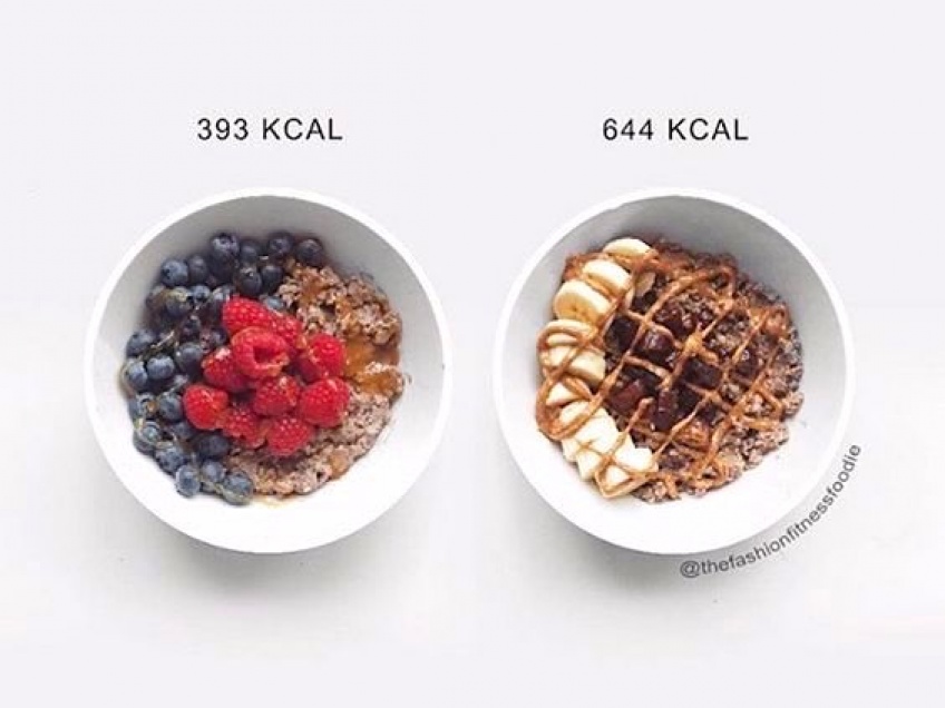 Comparaison calorique de plusieurs plats qui semblent similaires