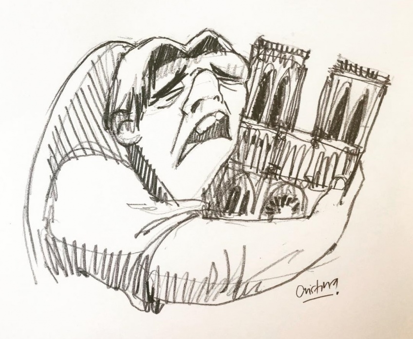 Notre Dame de Paris dessinateurs hommage