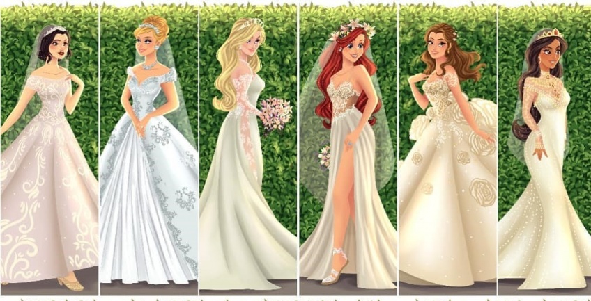 Cet illustrateur a imaginé toutes les princesses Disney en magnifiques robes de mariées