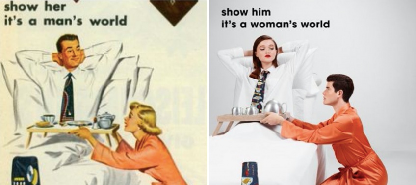 Cette série de photos dénonce le sexisme dans la publicité des années 50