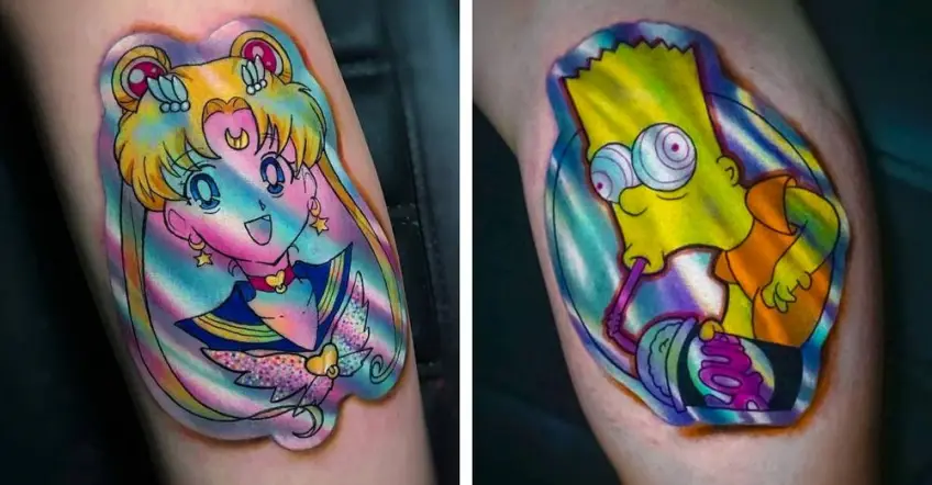 Cet artiste réalise des tatouages aux effets holographiques