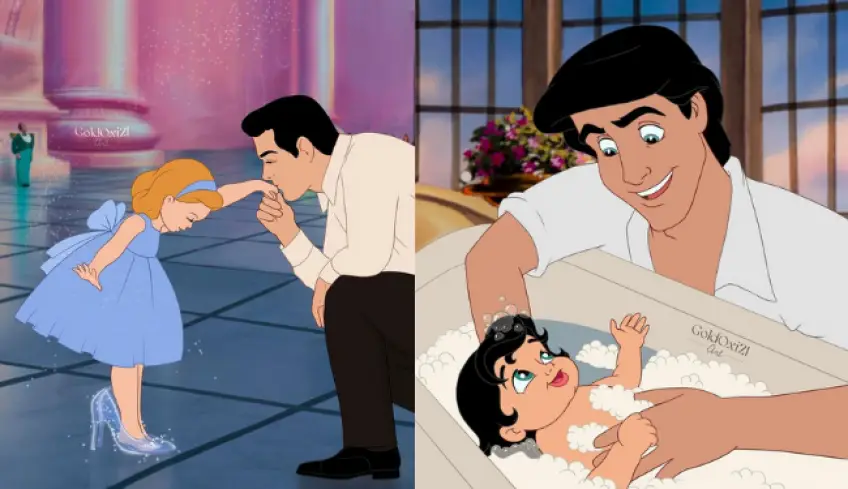 Elle imagine les princes Disney en père de famille et c'est adorable !