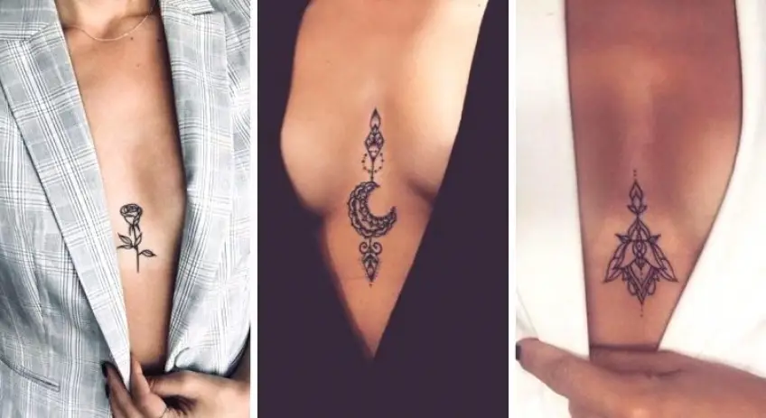 Le tatouage sous la poitrine : tattoo sensuel et glamour