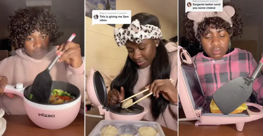 Devenue virale sur TikTok, cette étudiante montre comment elle cuisine dans son dortoir