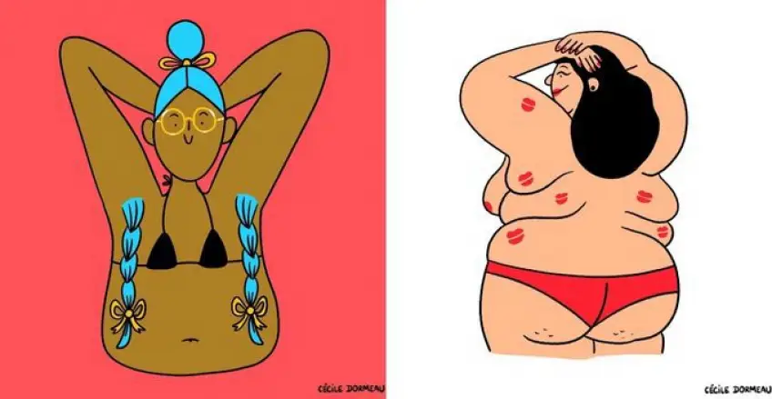 L'illustratrice Cécile Dormeau parle de la diversité corporelle et défie les normes !