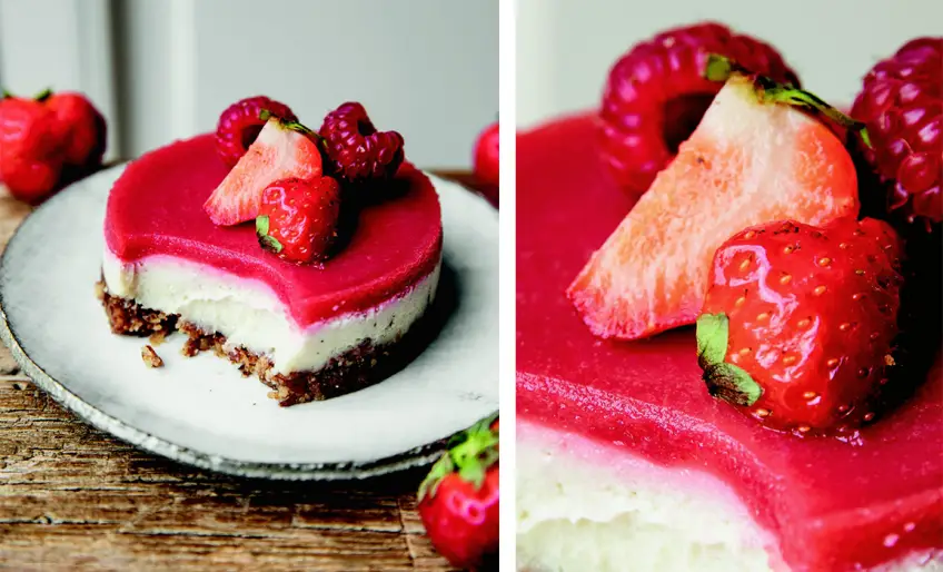 Le cheesecake vegan aux fruits rouges de Dominique Gassin, micronutritionniste