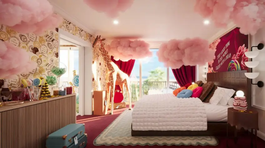 Cet hôtel vous propose de dormir dans une chambre inspirée de l'univers de Wonka