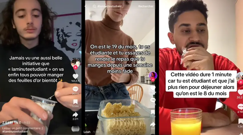 Pour financer leurs repas, ces étudiants précaires postent des vidéos d'eux pendant qu'ils mangent
