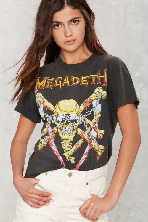 Nasty Gal t-shirt metal 