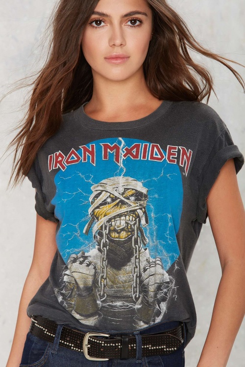 Nasty Gal iron maiden t-shirt 