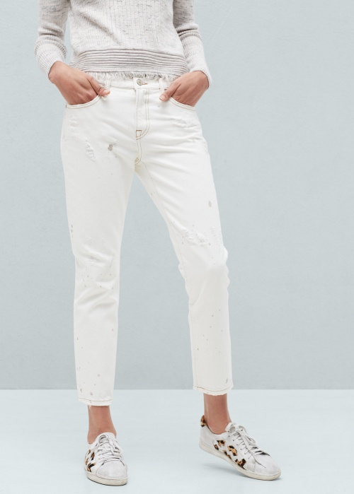 jeans mango blanc