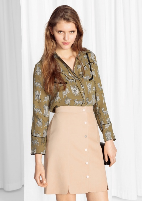 & Other Stories - chemise large motif animalier