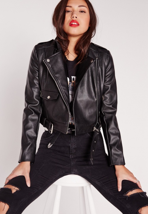  Miss Guided  veste perfecto cuir