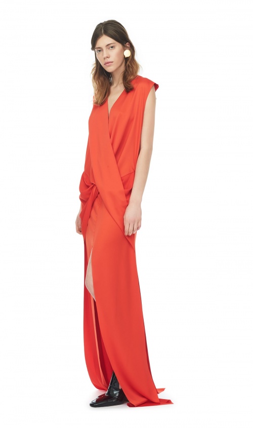 robe longue orange