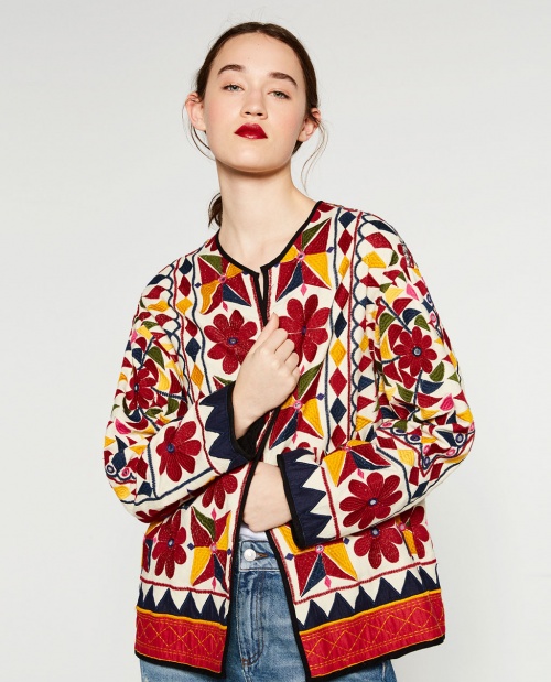 Zara veste ethnique imprimé fleurs