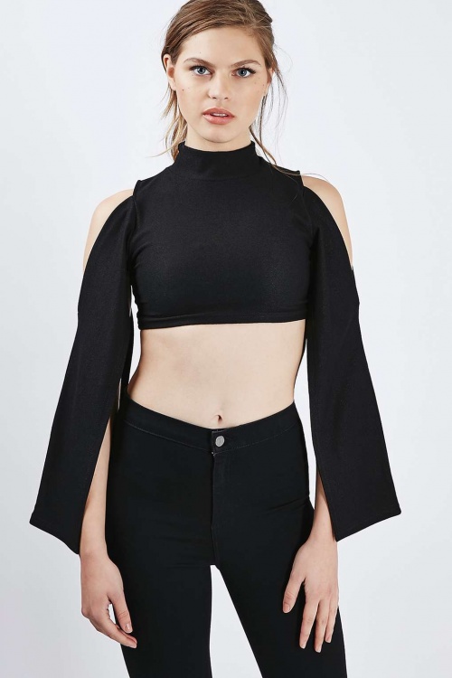 Topshop cropped top manche oversize