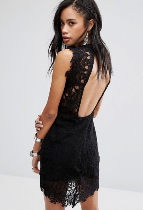 Free People robe dos nu noire 