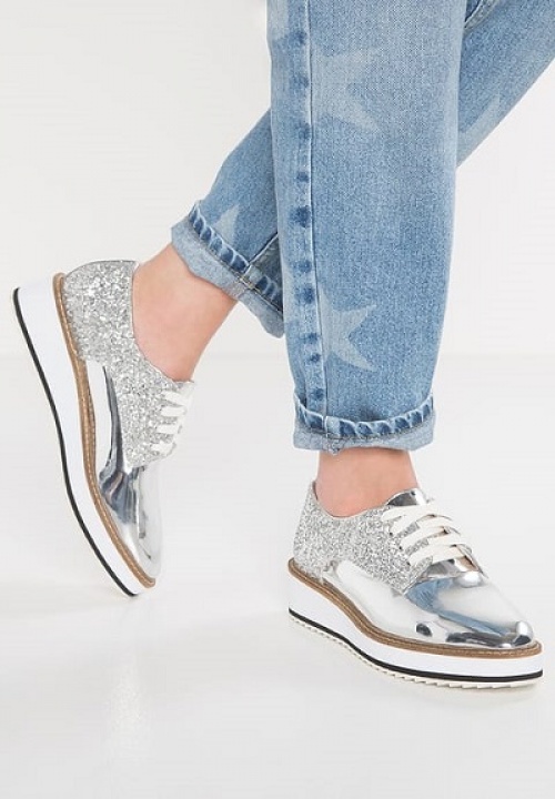 SHELLYS LONDON DABA - Chaussures à lacets - silver