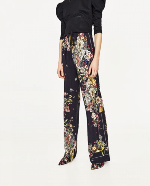 Zara - Pantalon fleurs