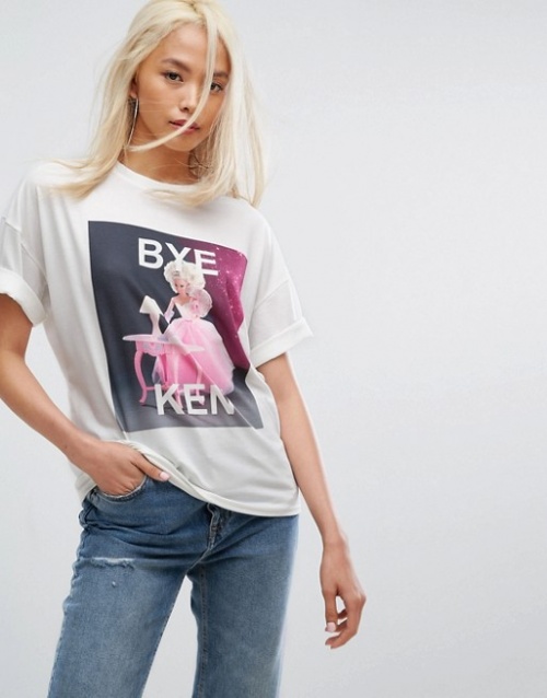 Missguided - Bye Ken - T-shirt Barbie avec inscription