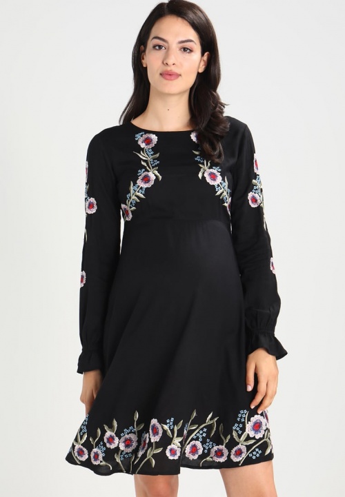 New Look - Robe de maternité noire, courte et évasée
