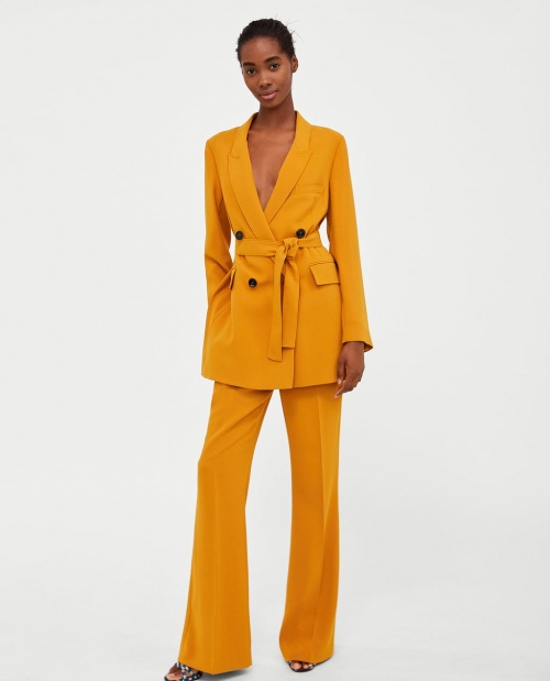 Zara - Pantalon flare moutarde