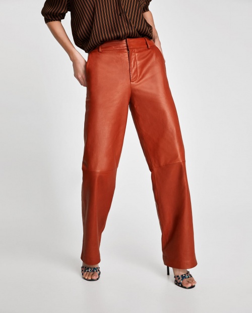 Zara - Pantalon en cuir