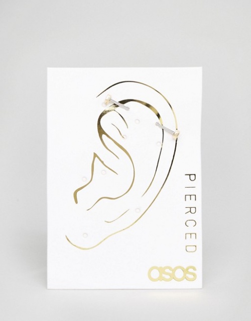 ASOS - Piercing d'oreille de forme hexagonale 