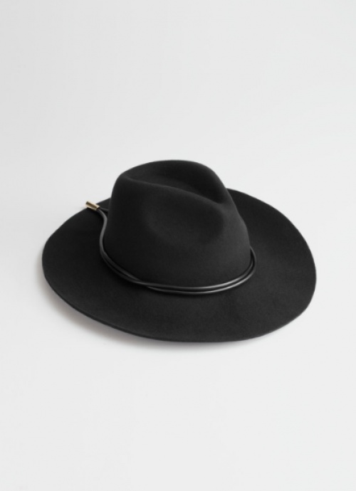 & Other Stories - Leather Ribbon Wool Fedora
