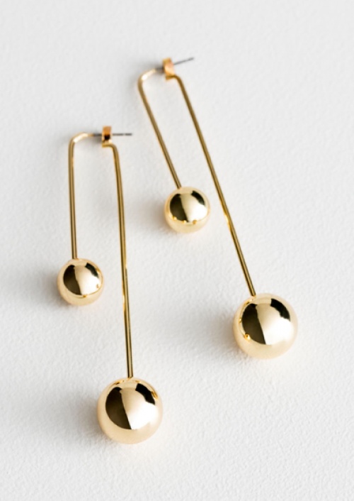 & Other Stories - Duo Sphere Front Back Earrings