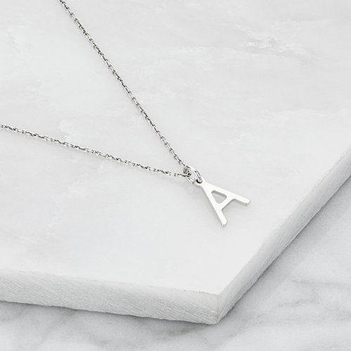 Lily and Roo - Silver Initial Letter Necklace