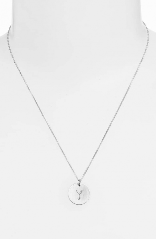 Nashelle - Sterling Silver Initial Disc Necklace
