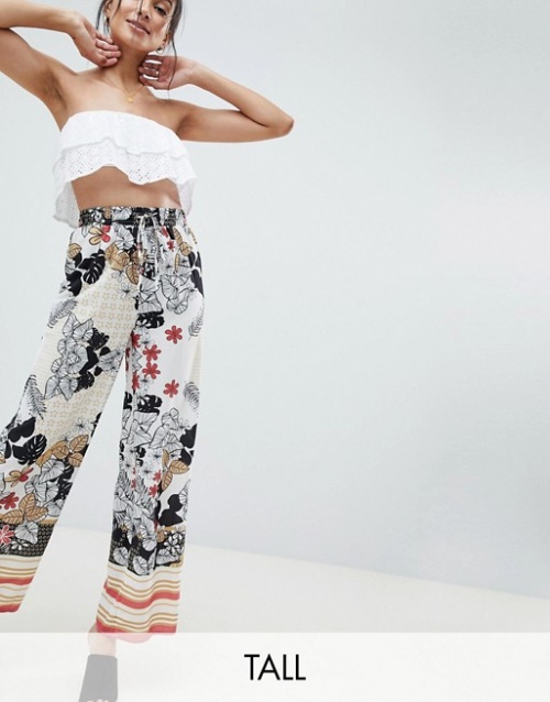 Parisian Tall - Pantalon ample à fleurs