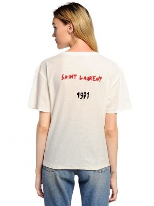 Saint-Laurent - T-shirt brodé