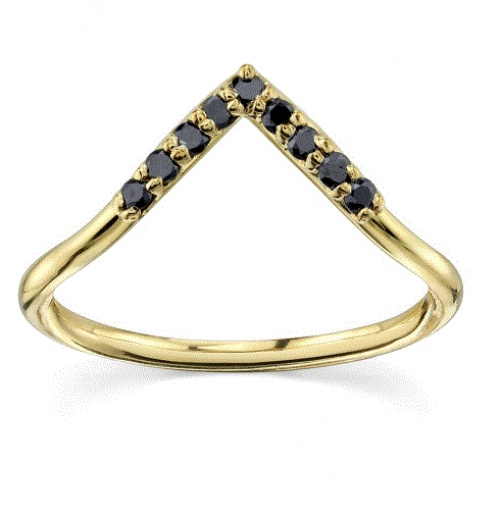 Marrow Fine Jewelry - Black Diamond Triangle Nesting Ring