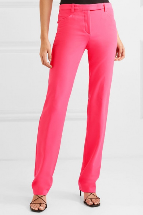 Versace - Pantalon droit en cady fluo