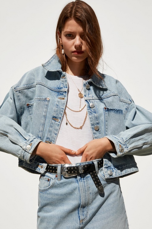 Zara - Veste en jean cropped