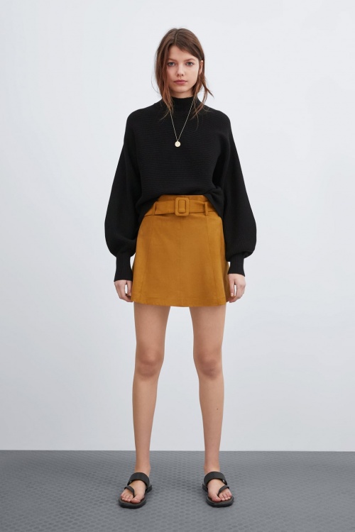 Zara - Mini-jupe effet daim