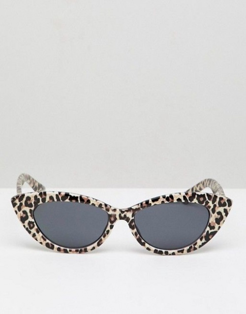 Asos Design - Lunettes de soleil yeux de chat motif léopard