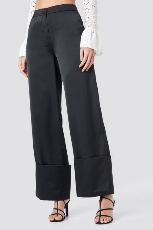NA-KD - Pantalon noir taille haute
