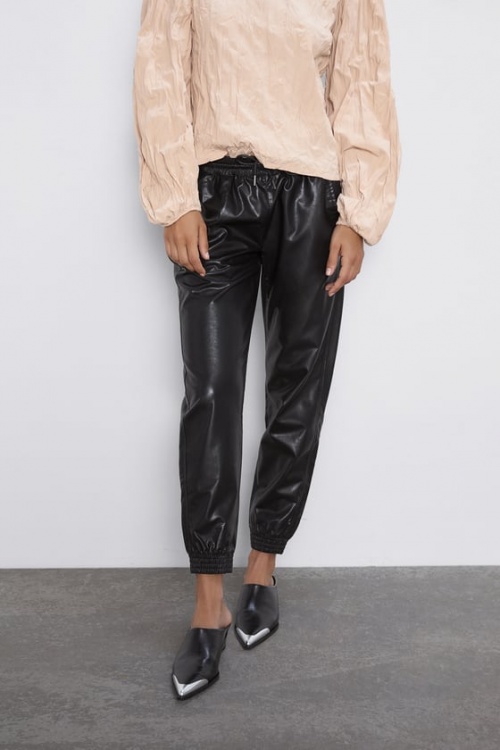 Zara - Pantalon effet cuir