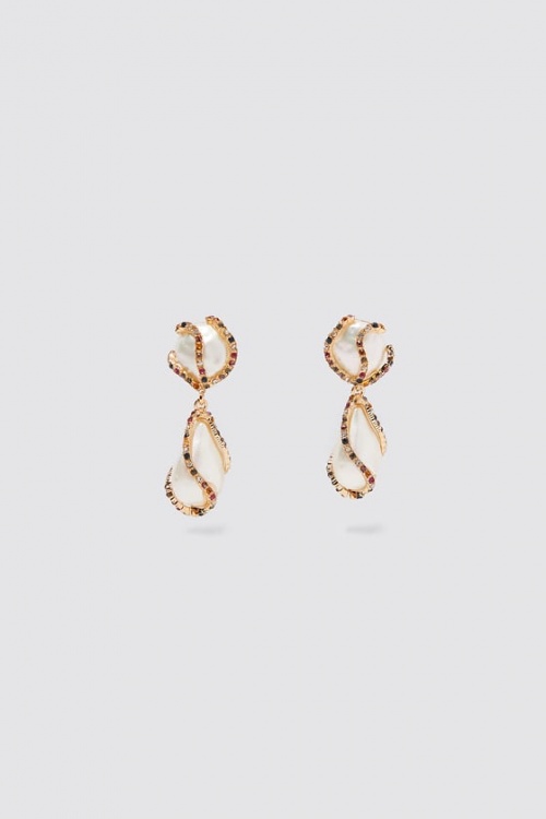 Zara - Boucles d'oreilles à perles et strass