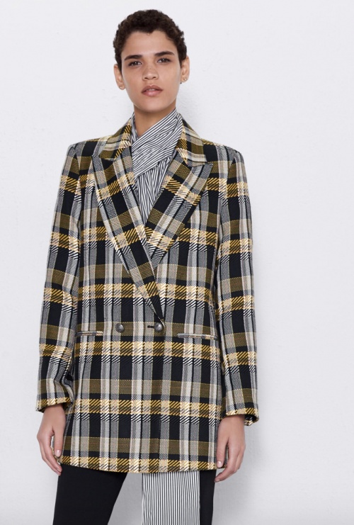 Zara - Manteau à carreaux