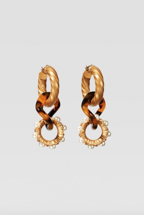 Zara - Boucles d'oreilles à anneaux et perles