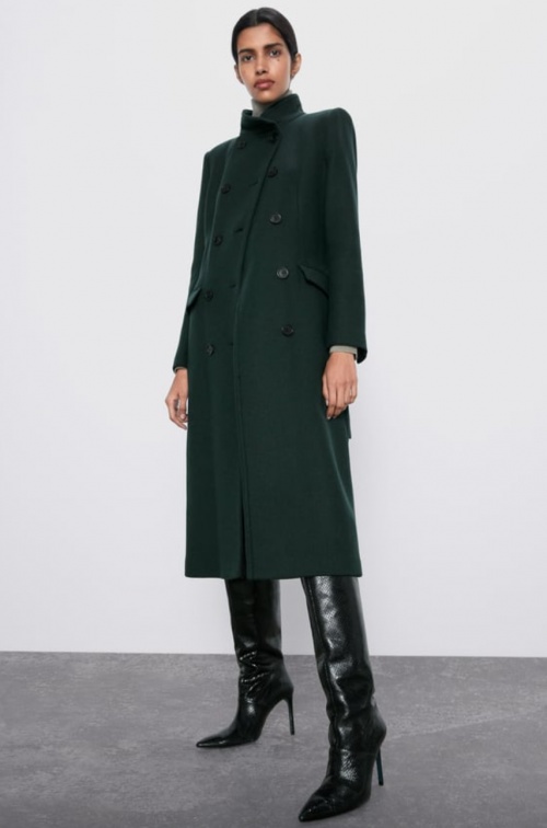 Zara - Manteau à col montant