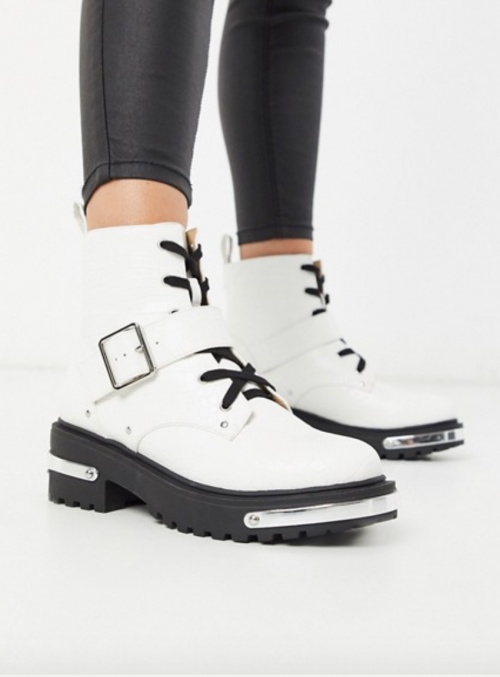 Missguided - Bottines blanches
