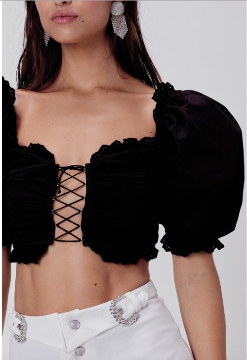 for Love & Lemons - Top manches bouffantes