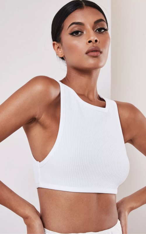 Missguided - Crop top blanc