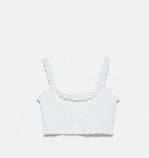 Zara - Crop top blanc 