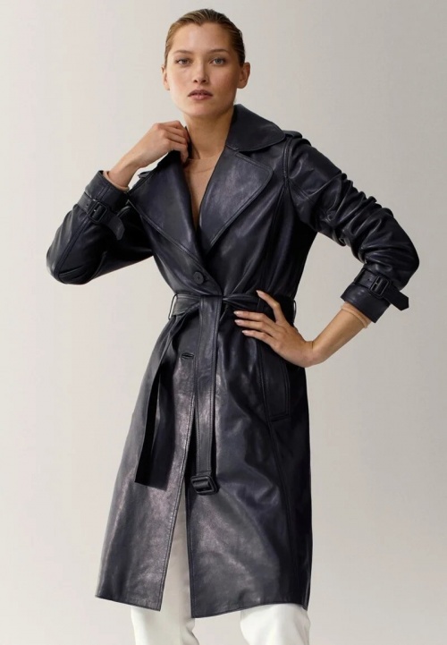 Massimo Dutti - Trench cuir